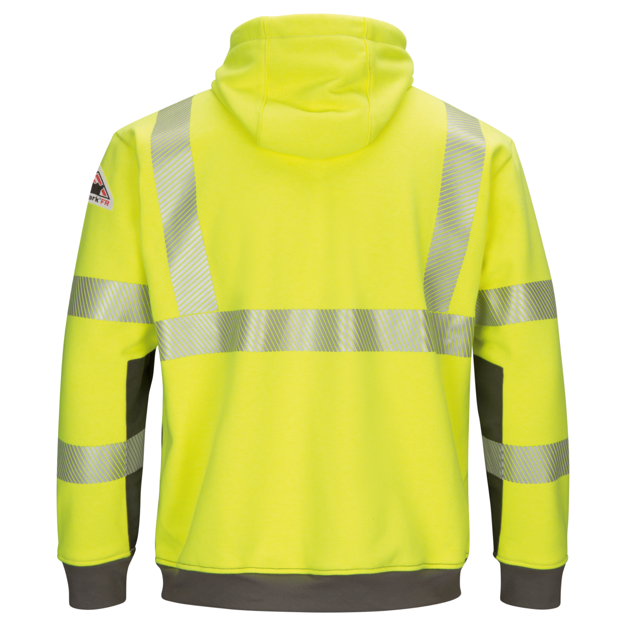 Bulwark Men's FR Hi-Visibility Color Block Pullover Fleece Sweatshirt from GME Supply